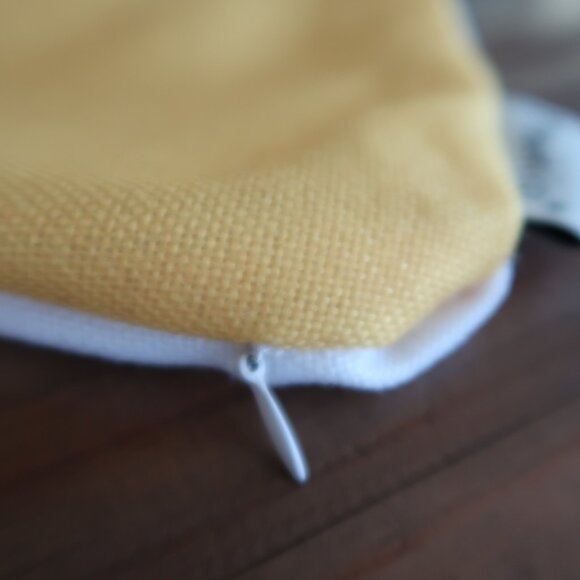 Meekio Yellow Welcome Lumbar Pillow Cover 12" x 19" - Picture 5 of 5